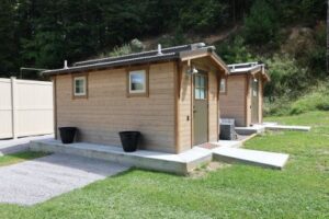 Bath Houses now available at Real McCoy Cabins